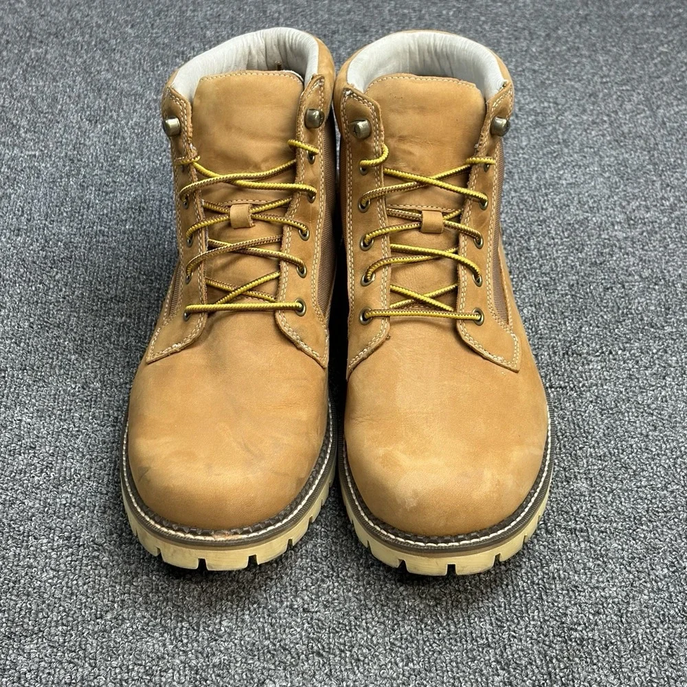 Eddie Bauer Severson Brown Leather Lace Up Moc Boots Men US 13 Gorpcore 0046-273